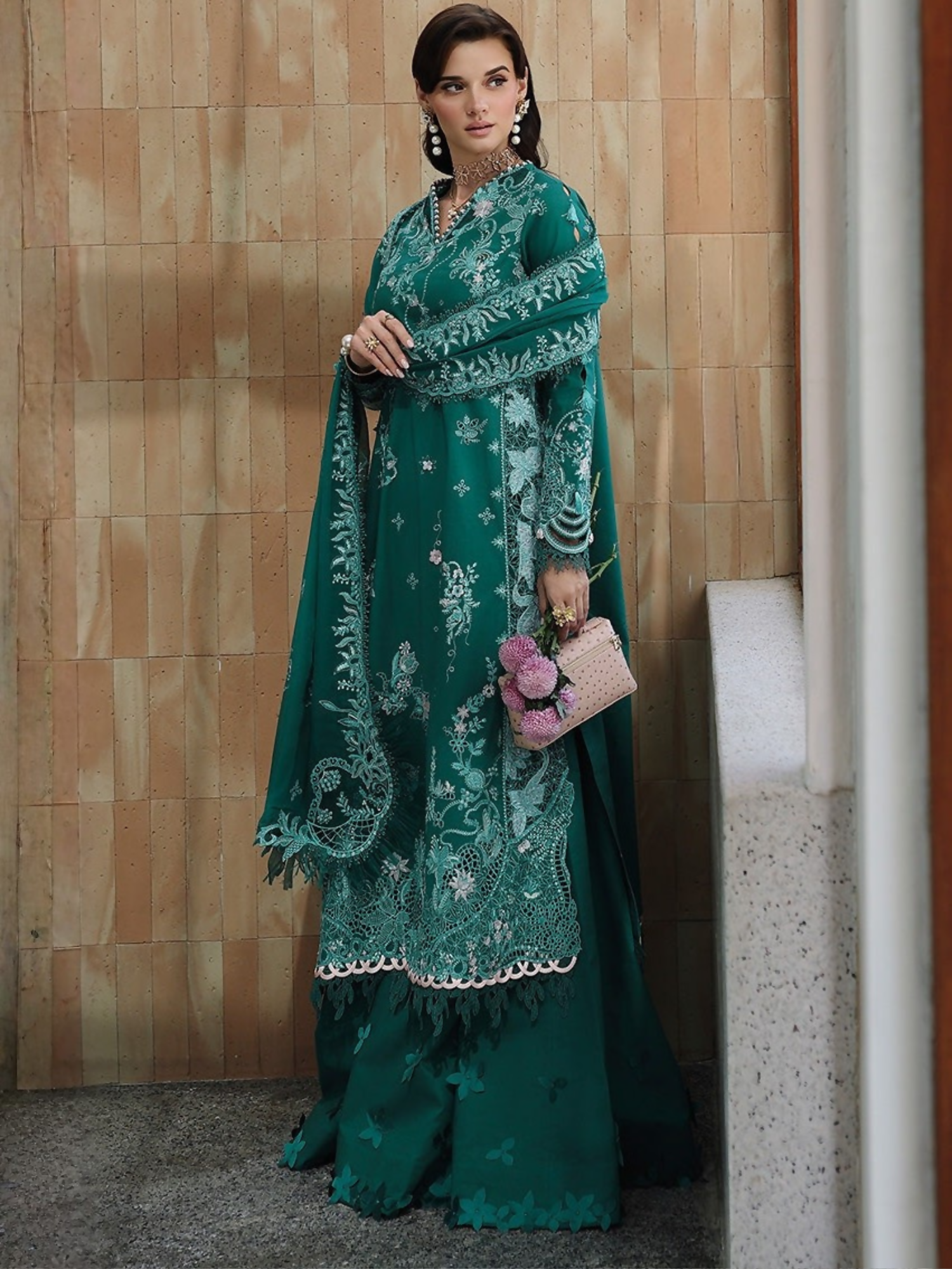 Qalamkar Chikankari Eid Edit'26 Lawn Embroidered Unstitched 3-Piece Suit-CM-07 Rogue