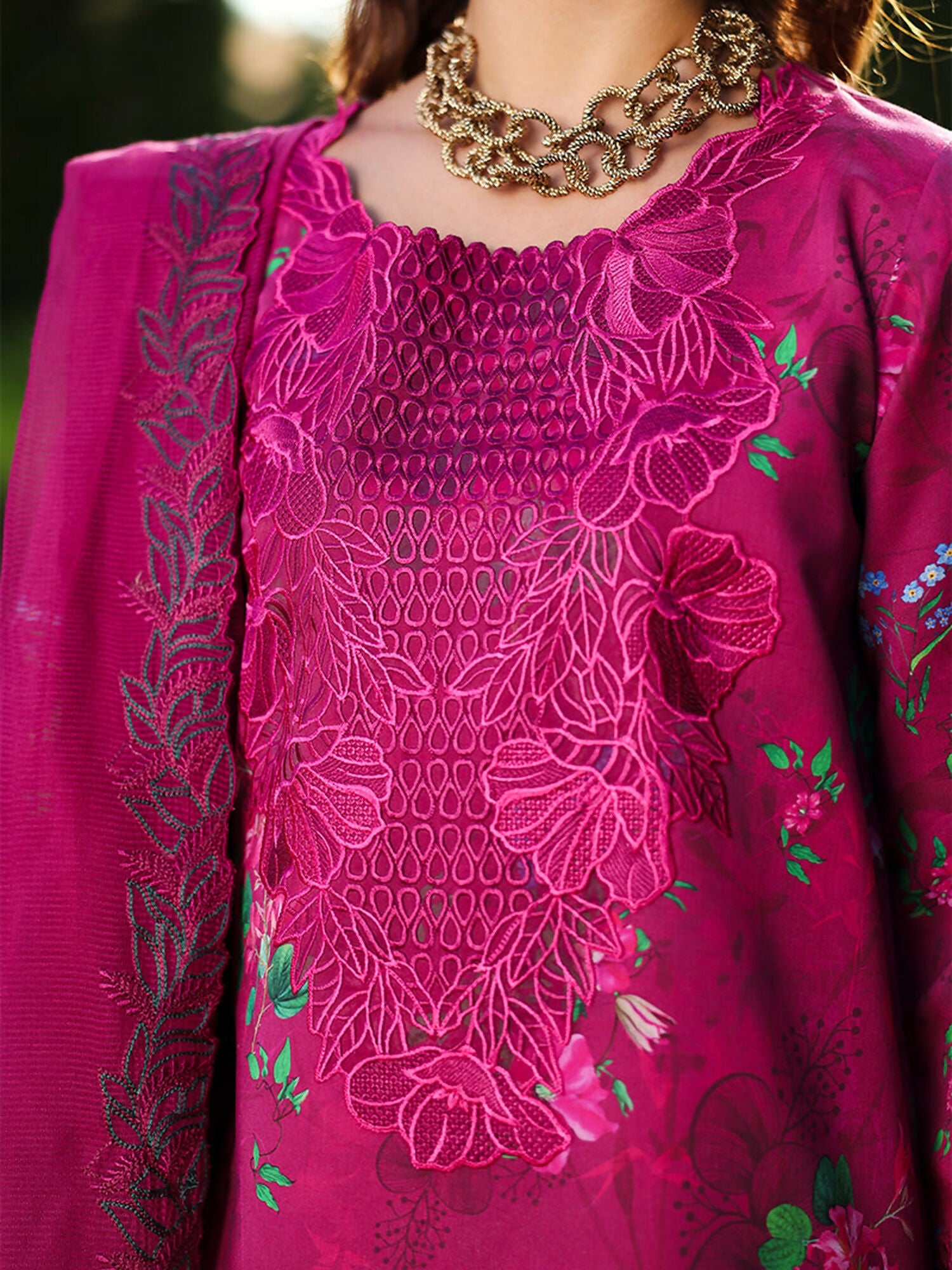Rang Rasiya Florence Summer Edit'26 Lawn Embroidered Unstitched 3-Piece Suit-Mahra