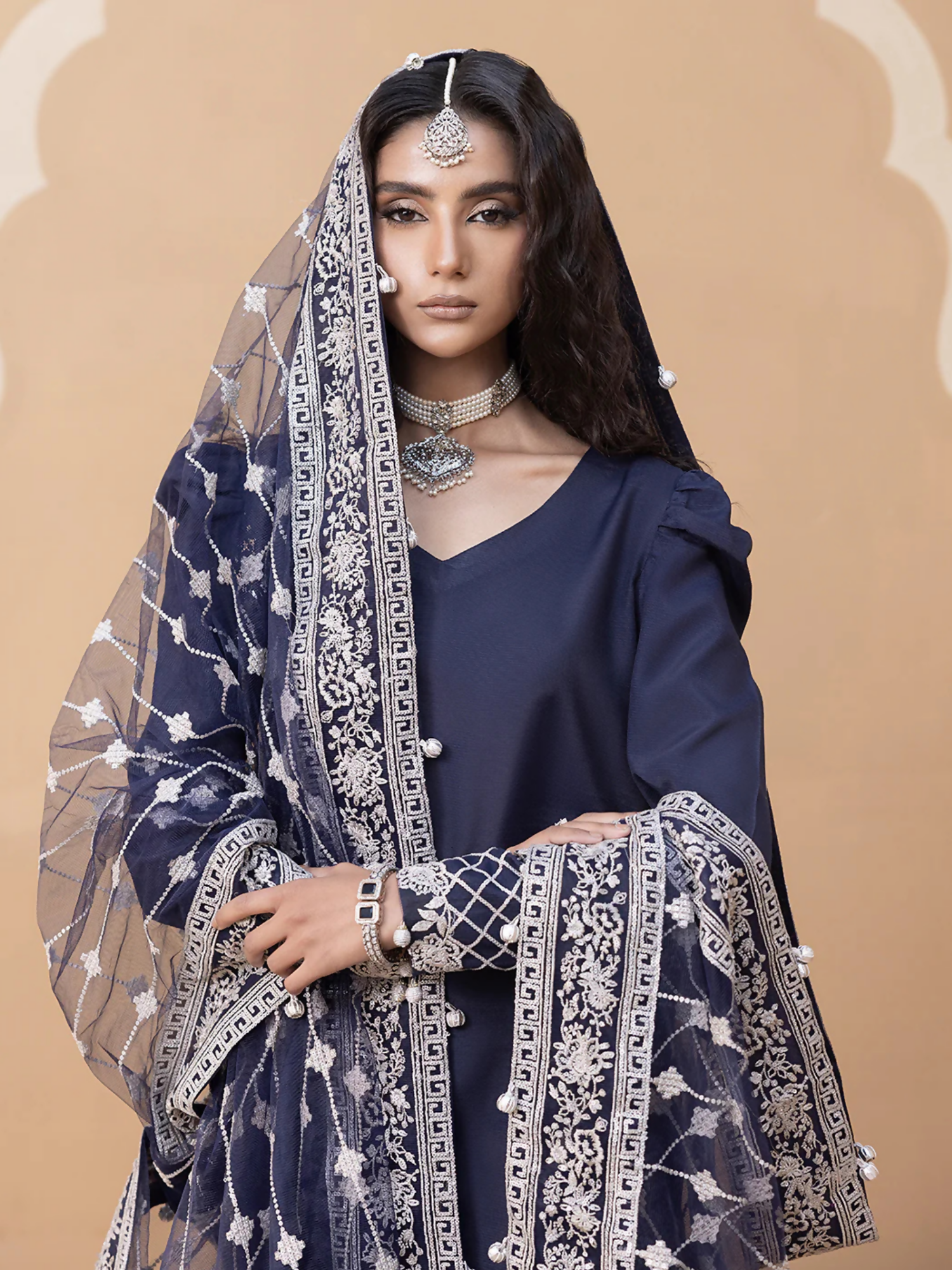 Hemstitch Raw Silk Embroidered Stitched 3-Piece-Suit-Khayal