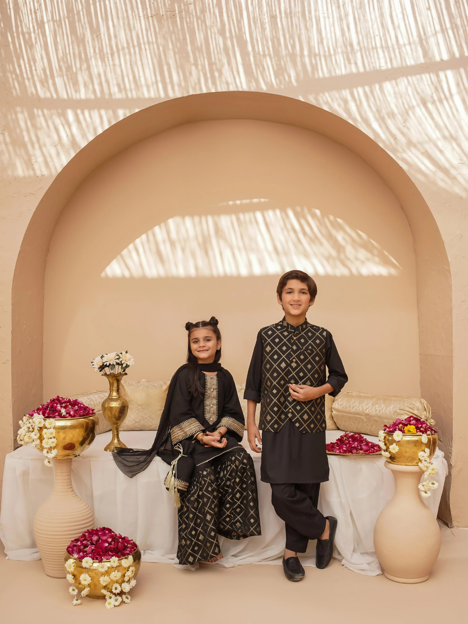 Kidoz Kloset Wash & Wear Kurta Pajama-Midnight Luxe-Boy