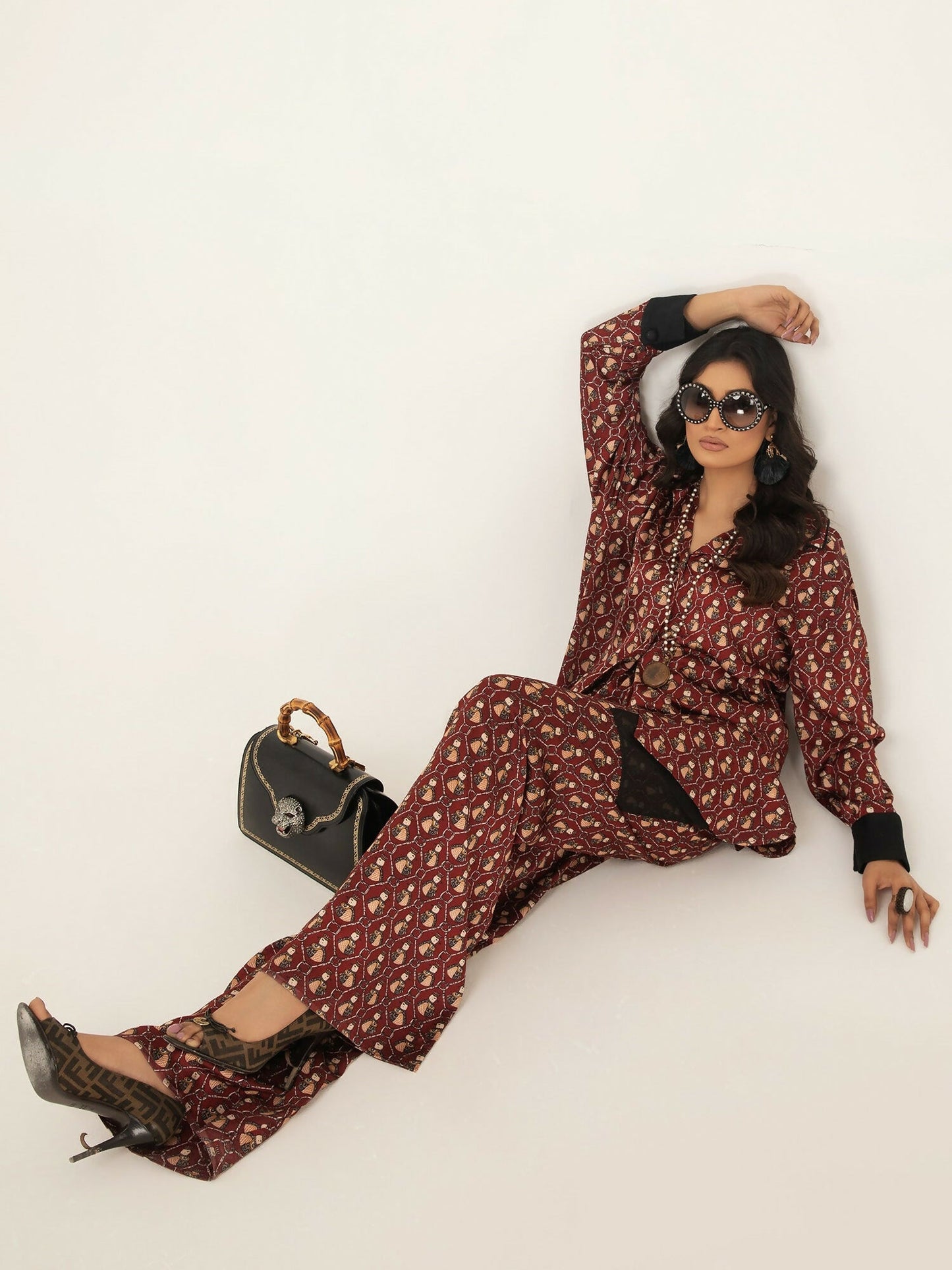 Shiza Hassan SH West Rod Silk Printed Co-Ord Set-Mayra