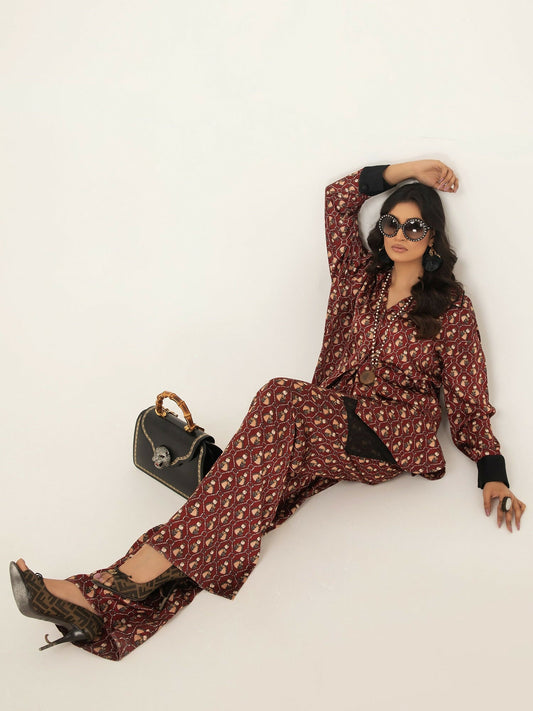 Shiza Hassan SH West Rod Silk Printed Co-Ord Set-Mayra