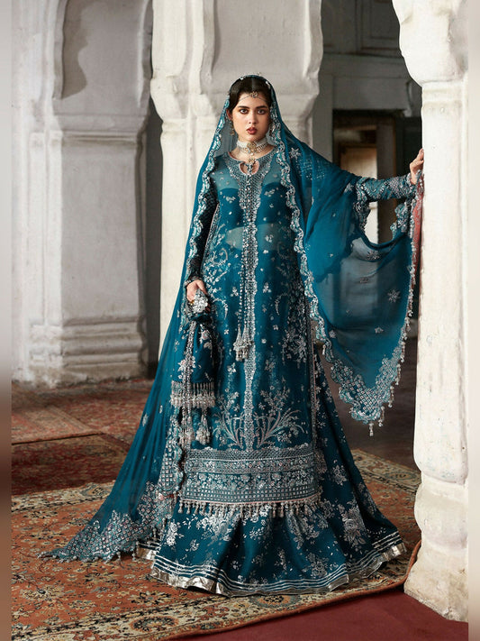 Hussain Rehar Massarat Festive Unstitched'25 Organza 3-Piece Suit-Zebunisa