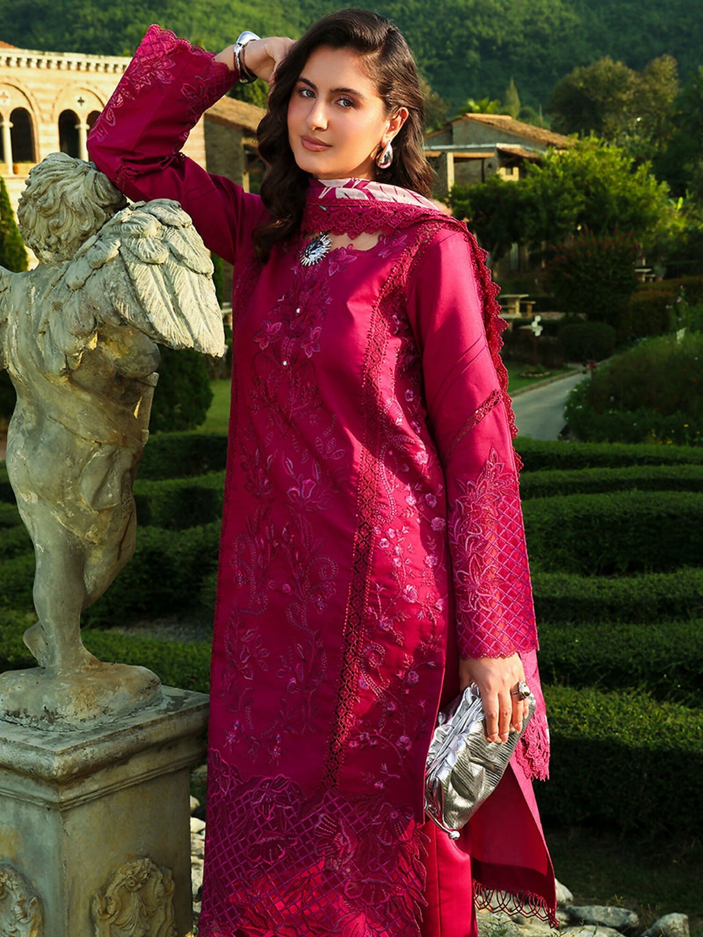 Rang Rasiya Florence Summer Edit'26 Lawn Embroidered Unstitched 3-Piece Suit-Miraal
