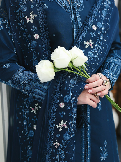 Qalamkar Qline Lawn Drop-1 Embroidered Unstitched 3-Piece Suit-RP-10-Zohal