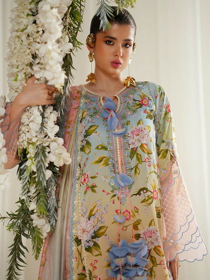 Binilyas Eres Bonita Viscose Embroidered Stitched 3-Piece Suit-1105-A