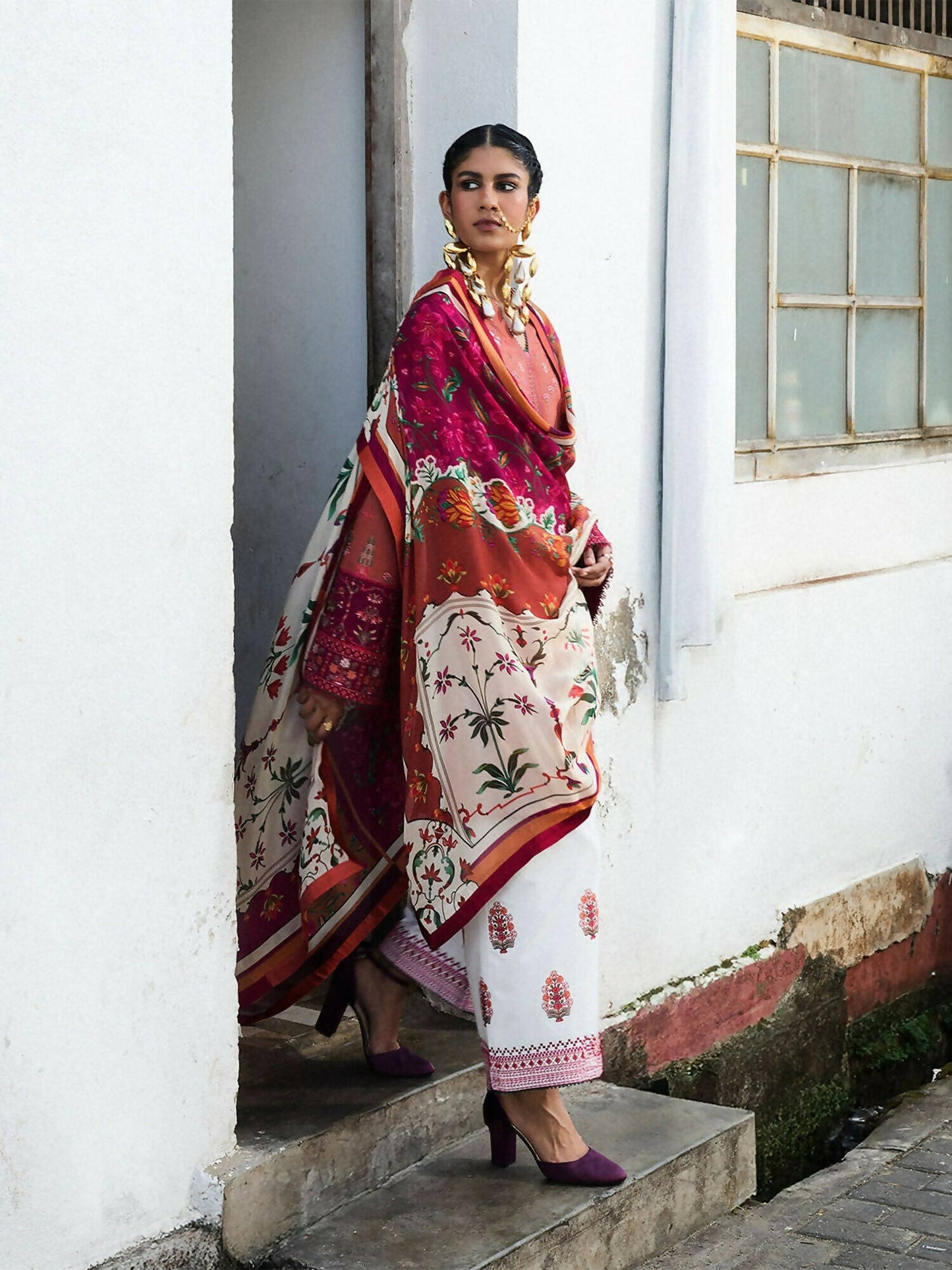 Jugnu by Hussain Rehar SS'25 Cotton Embroidered Unstitched 3-Piece Suit-Panjnad