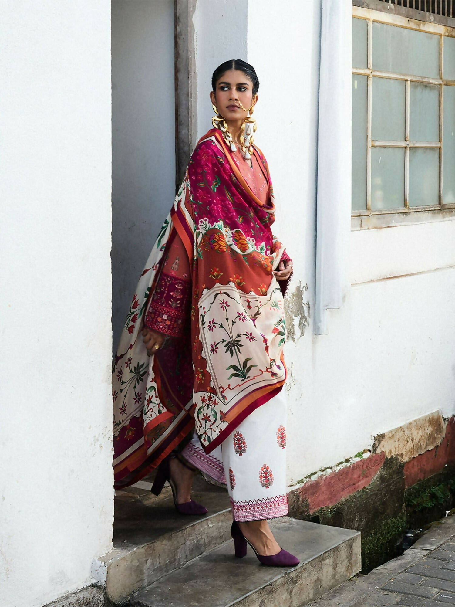 Jugnu by Hussain Rehar SS'25 Cotton Embroidered Unstitched 3-Piece Suit-Panjnad