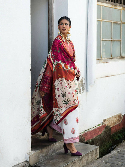 Jugnu by Hussain Rehar SS'25 Cotton Embroidered Unstitched 3-Piece Suit-Panjnad