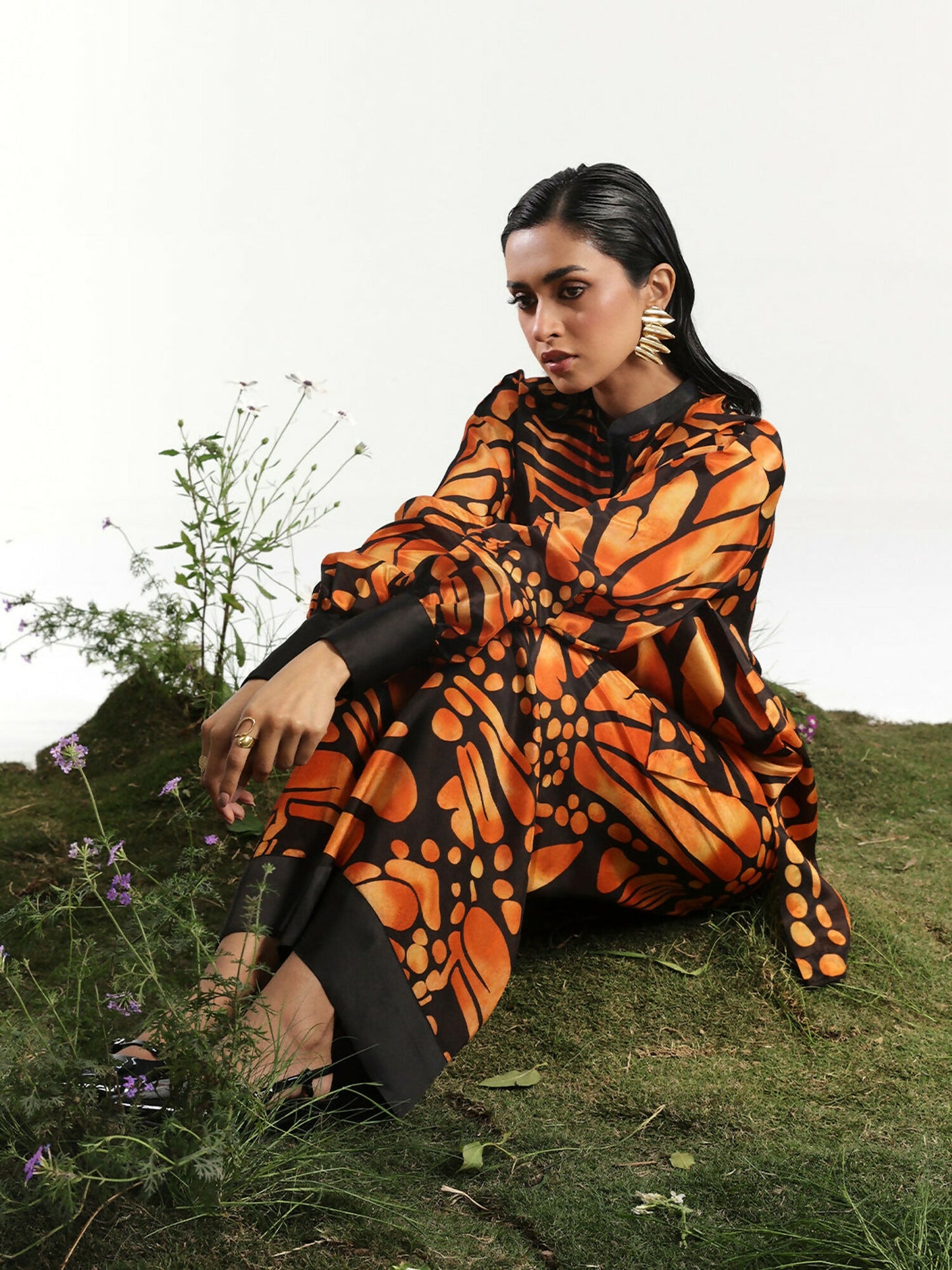 Binilyas Silk Digital Printed Co-Ord Set-30095