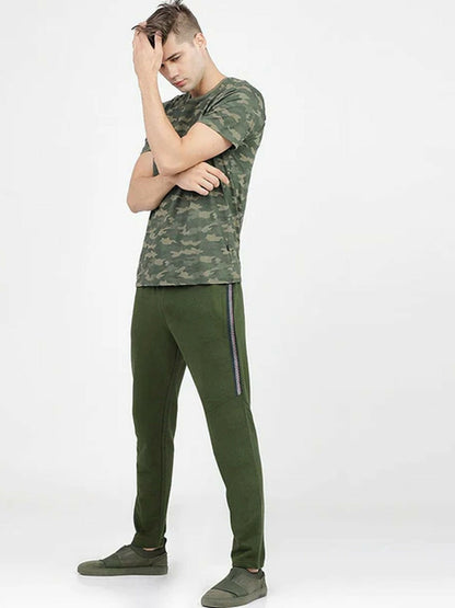 Funky's Plain Temper Terry Tape Fashion Prime Trousers-12747