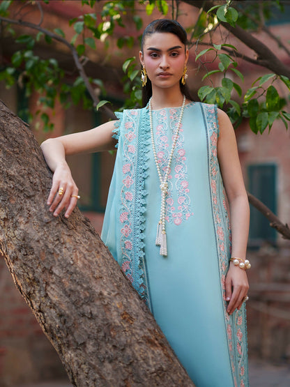 Mahnur Fiona Lawn'26 Embroidered Unstitched 3-Piece Suit-F-12
