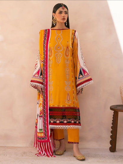 Binilyas Kotrai Embroidered Unstitched 3-Piece Suit-791-B