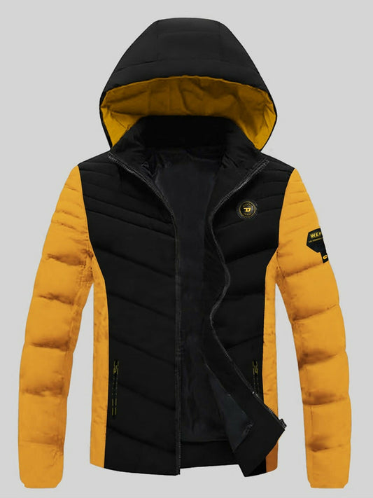 Funky men’s imported heavy insulated padded puffer jacket, designed for maximum warmth, comfort, and winter style.