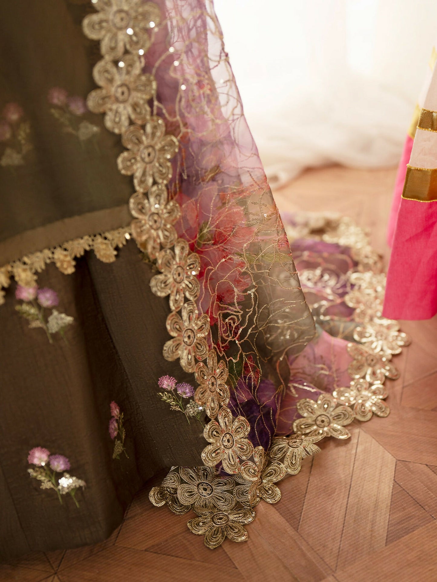 Parishay Ranibagh Luxury Formals Organza Embroidered Stitched 3-Piece Suit-Nayab