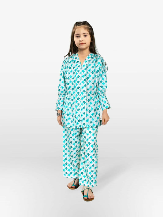 All-season stitched Top and Capri set with full sleeves, crafted from soft viscose for a designer and elegant look.