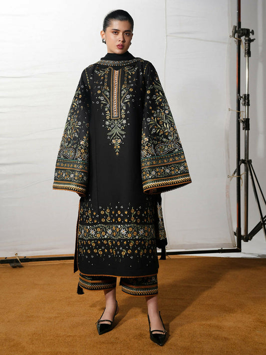 Jugnu by Hussain Rehar The Reserved View SS/Edit I Cotton Embroidered Unstitched 3-Piece Suit-Rani