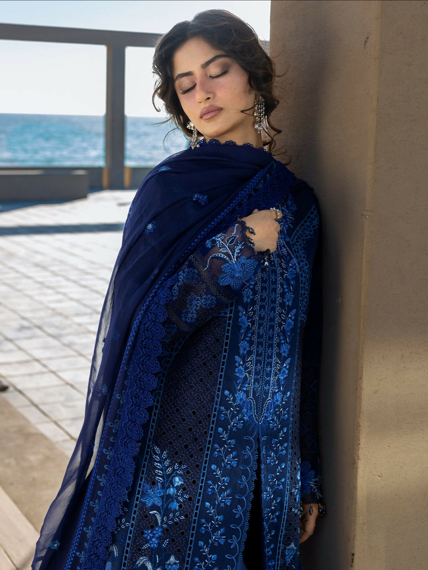 Mahnur Sirene Luxury Lawn'26 Embroidered Stitched 3-Piece Suit-S-15