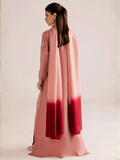 Allure By IH Silver Night Tussel Silk Embroidered Kaftan Set-Picante