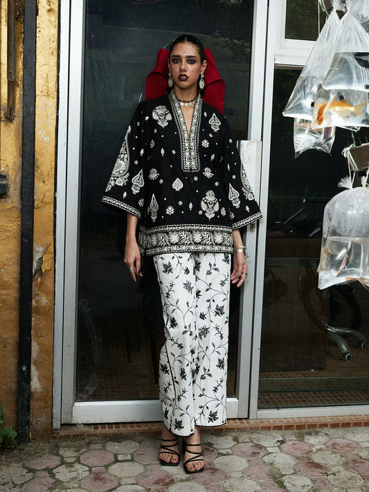 Jugnu By Hussain Rehar Mono 2025 Edit IV Cotton Embroidered Stitched 2-Piece Suit-Nargiz