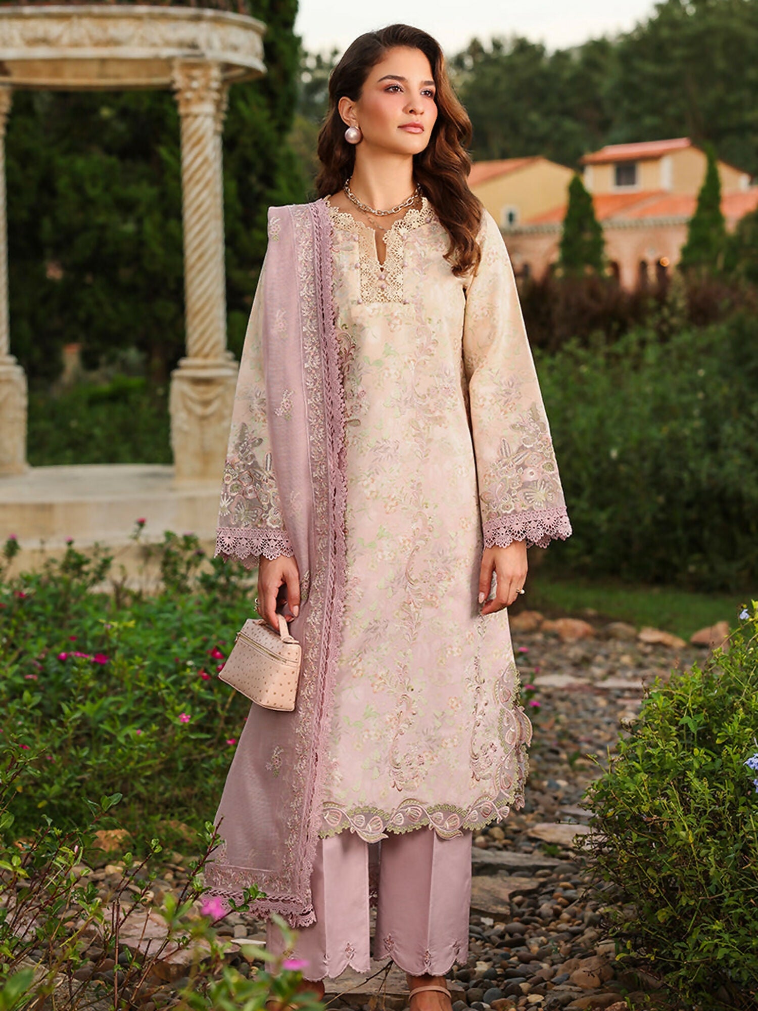 Rang Rasiya Florence Summer Edit'26 Lawn Embroidered Unstitched 3-Piece Suit-Haneen
