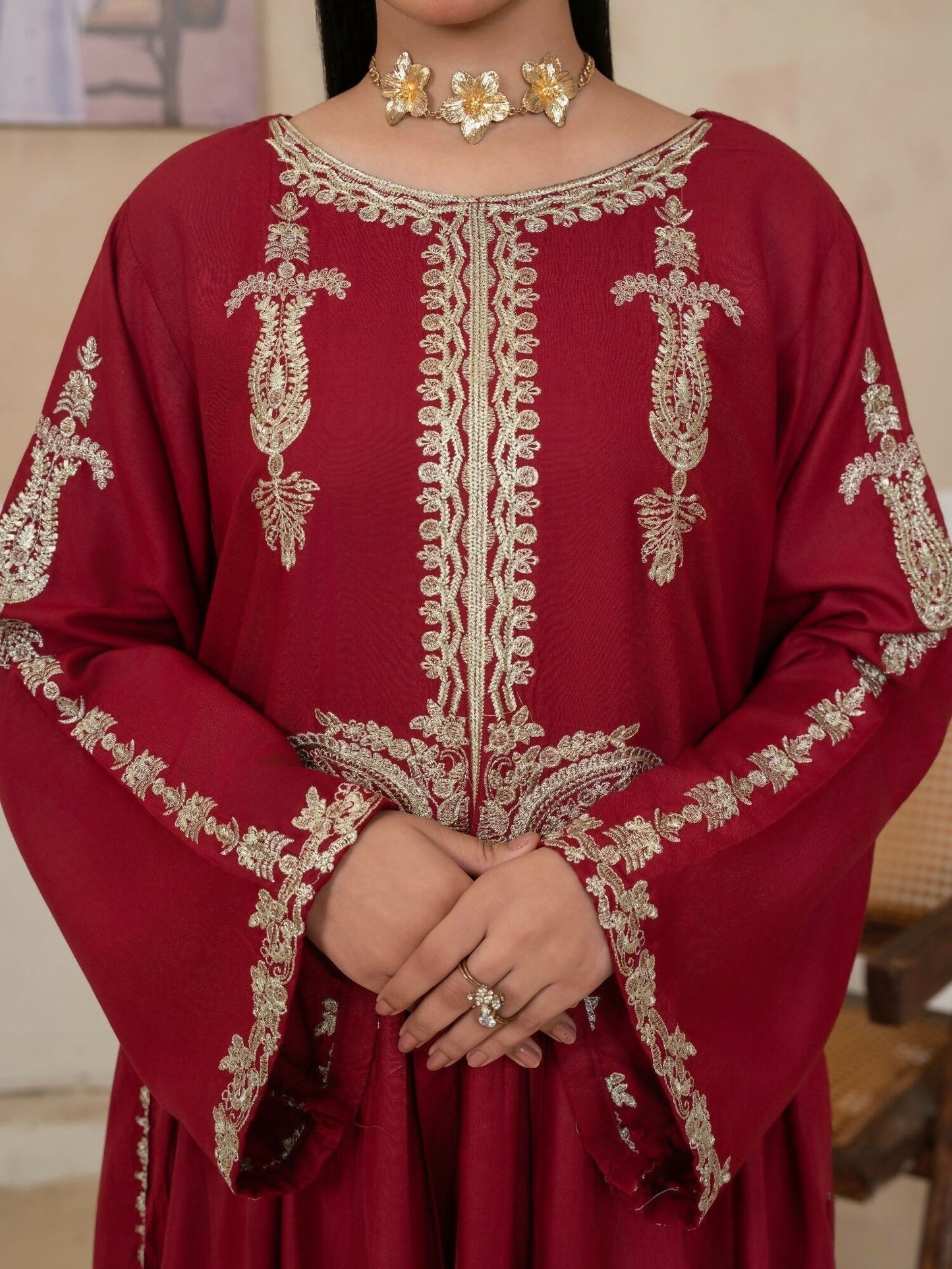 Stylish Collection Amaya Pret Linen Embroidered Stitched 2-Piece Suit-Alishba