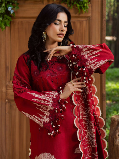 Parishay Winterwood Tales Khaddar Embroidered Unstitched 3-Piece Suit- WW - 03