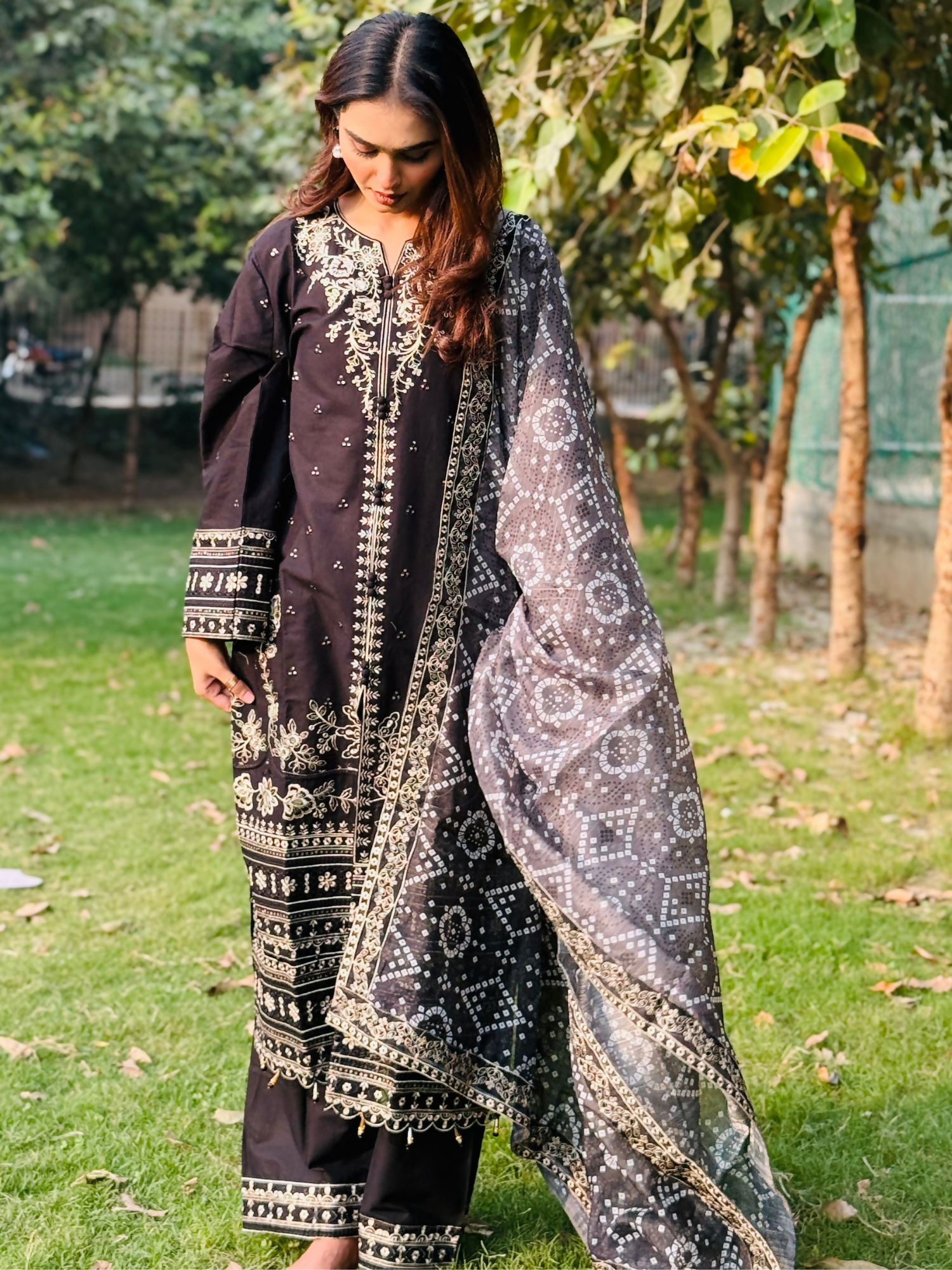 Siraphina Winter Cotton Embroidered Stitched 3-Piece Suit