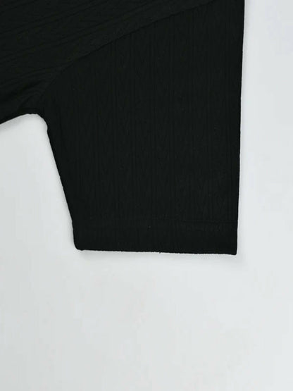 Jupiter Plain Knitwear Lapel Collar Button Shirt-15153