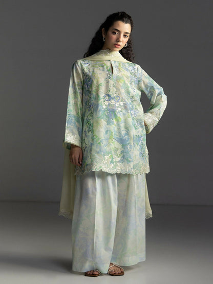 COCO by Zara Shahjahan Lawn'26 Embroidered Unstitched 3-Piece Suit-Aira-6A