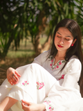 Kachy Dhaagy Lawn Embroidered Stitched 3-Piece Suit-Komal