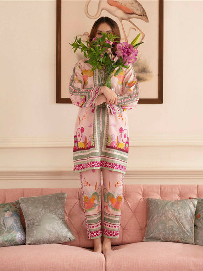 Mahnur Noir Lawn'26 Printed Co-Ord Set-N-07