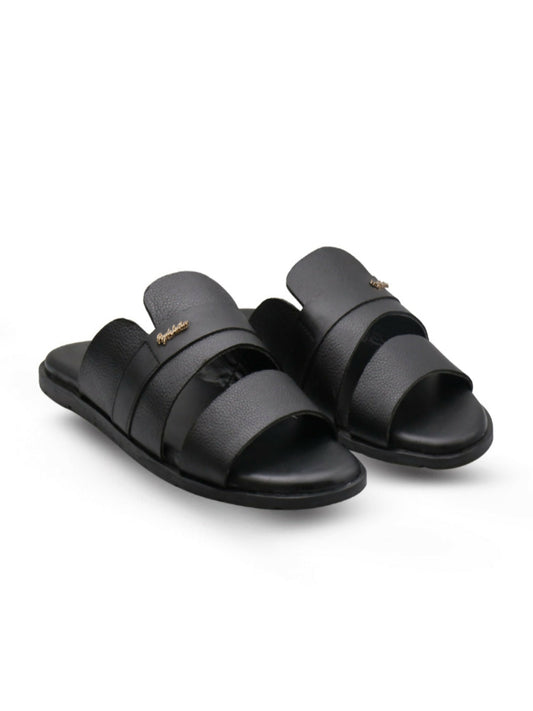 Men's cow leather slippers by Royale Leather with durable sole and timeless design, available in sizes 34 to 45 for everyday comfort