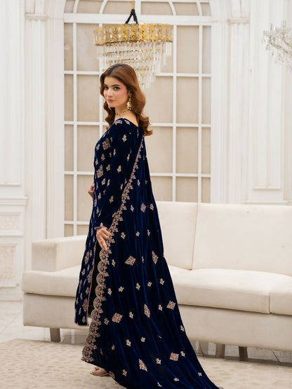 Noori Velvet Embroidered Unstitched 3-Piece Suit