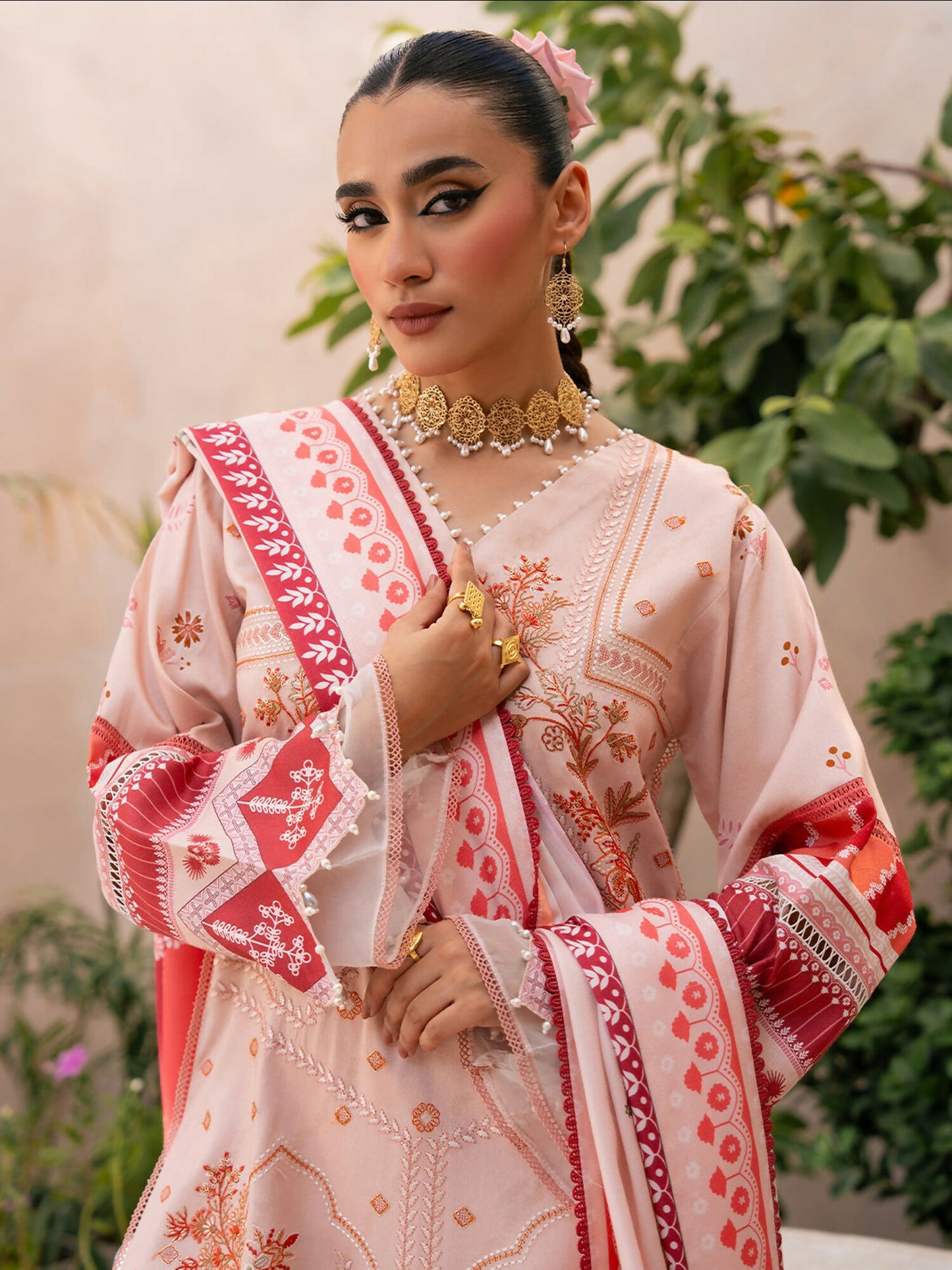 Binilyas Kotrai Embroidered Unstitched 3-Piece Suit-795-A