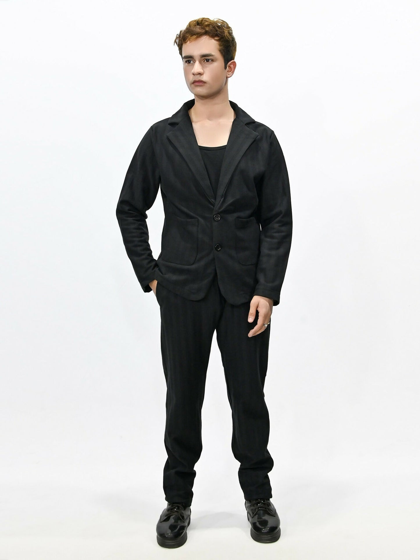 Jupiter Celebrity Self Textured Casual Pant Coat-14866