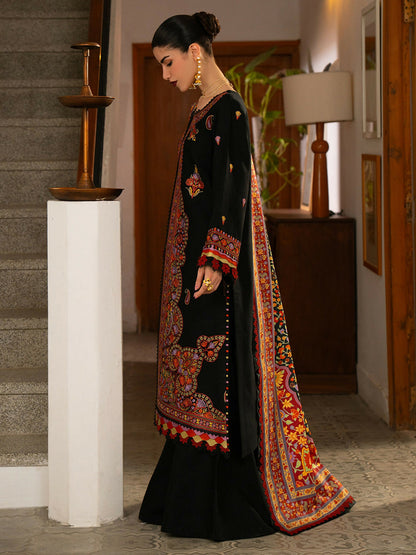 Binilyas Gulrukh Khaddar Embroidered Unstitched 3-Piece Suit-61-B