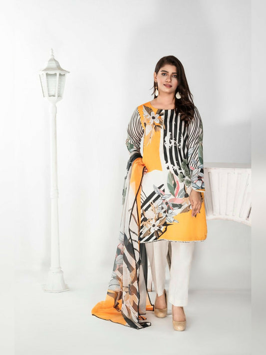 Imran Aftab Aura Summer Lawn Printed Unstitched 3-Piece Suit-IALC 02