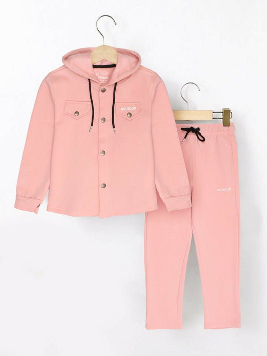 Velvour Fleece Hooded Tracksuit-VWT39-B