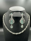 H&A Jewellery One Carat Silver Rhodium Plated Jewellery Set