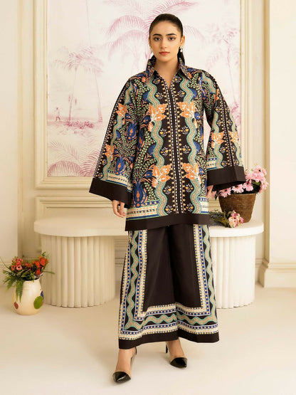 Allure By IH Salina Lawn Silk Printed Co-Ord Set-Gina