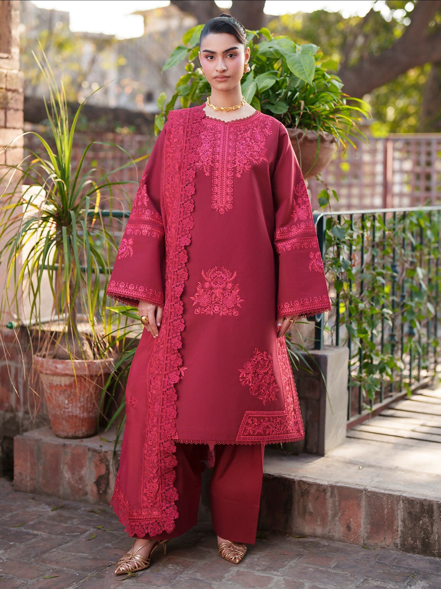 Mahnur Fiona Lawn'26 Embroidered Unstitched 3-Piece Suit-F-07