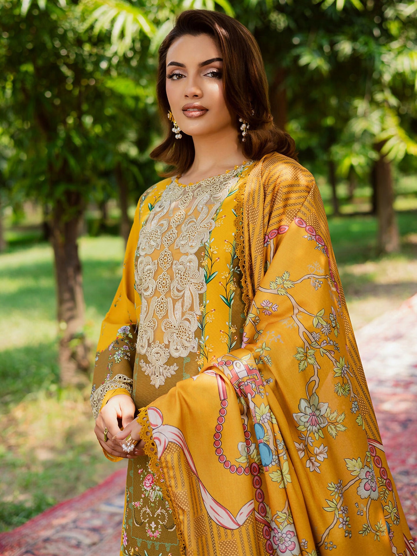 Parishay Rang e Sarma Khaddar Embroidered Unstitched 3-Piece Suit-SAR-14