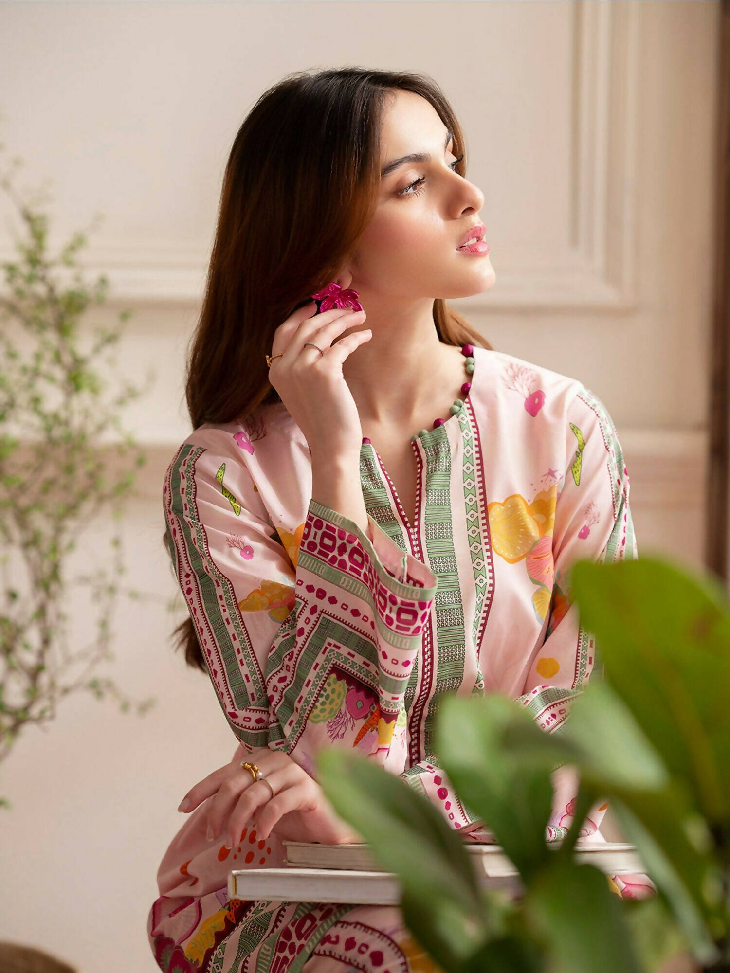 Mahnur Noir Lawn'26 Printed Co-Ord Set-N-07