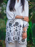 Kachy Dhaagy Lawn Embroidered Stitched 2-Piece Suit-Irha