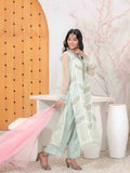 Ruby's Couture Ashiyana Organza Embroidered Stitched 3-Piece Suit-Tara