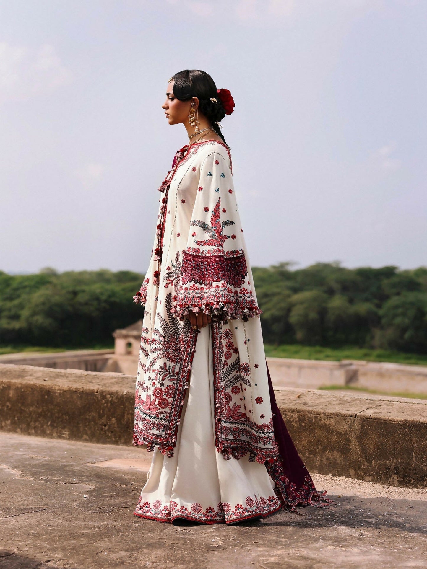 Hussain Rehar Karandi'25 Embroidered Unstitched 3-Piece Suit-Afsaneh
