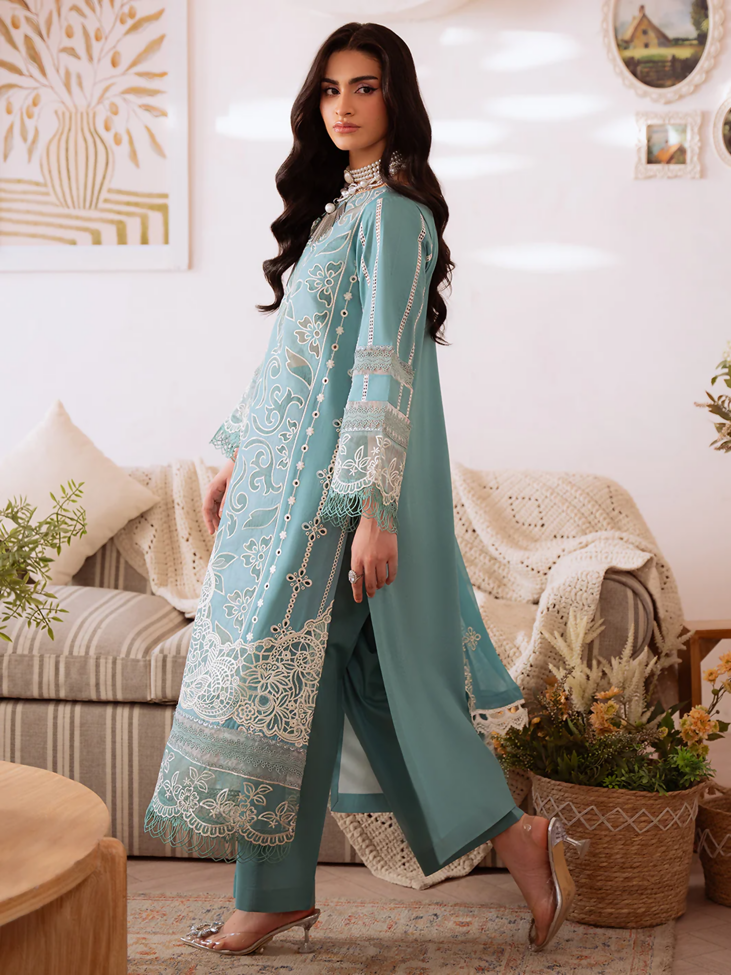 Mahnur Shanaya Lawn Embroidered Stitched 3-Piece Suit-SN-06