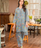 Panache Apparel Floral Fusion Lawn Printed Co-Ord Set-Azure