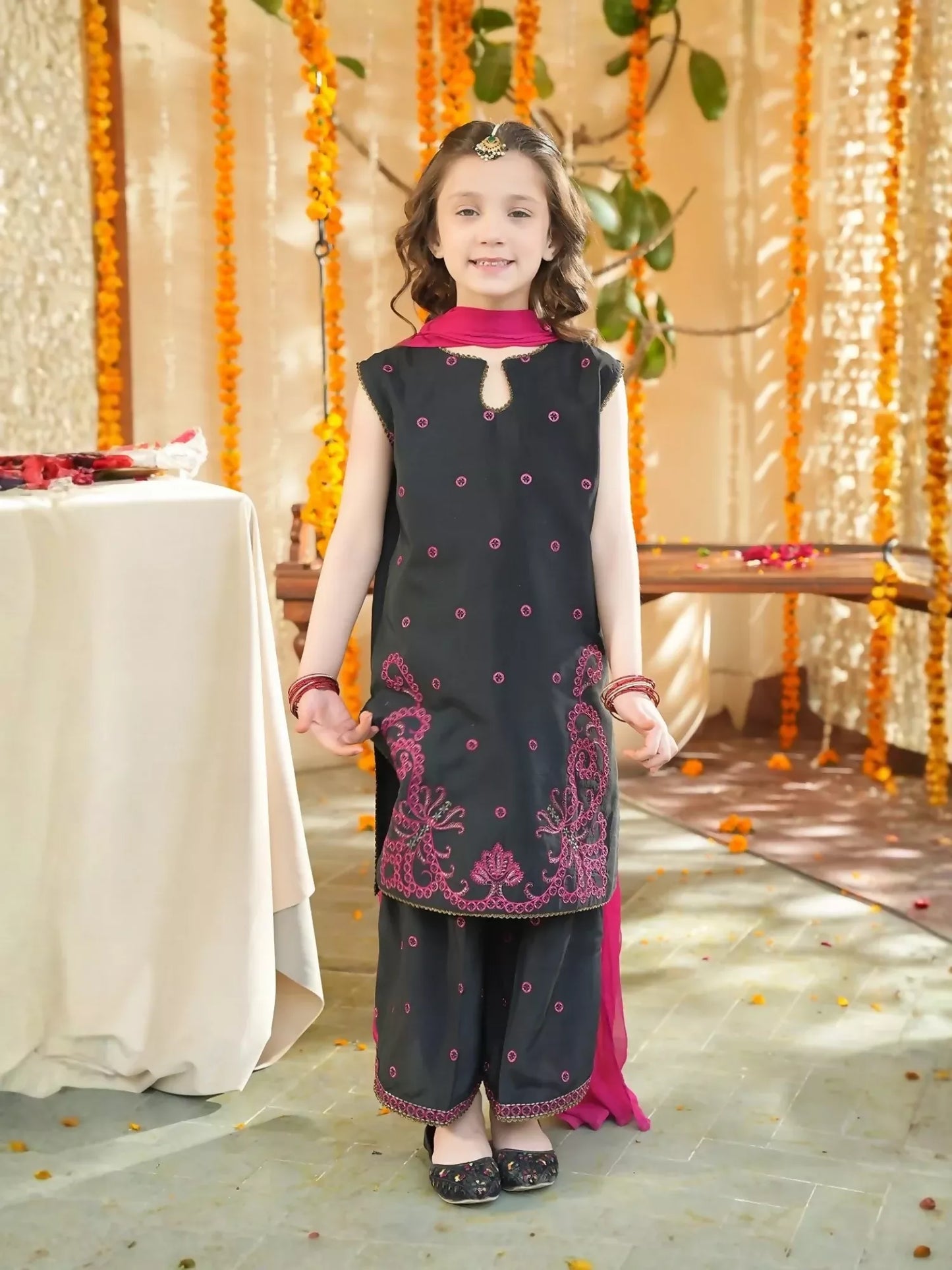 Panache Apparel Noore Eid Edit Sheesha Silk Embroidered Stitched Suit-Sia